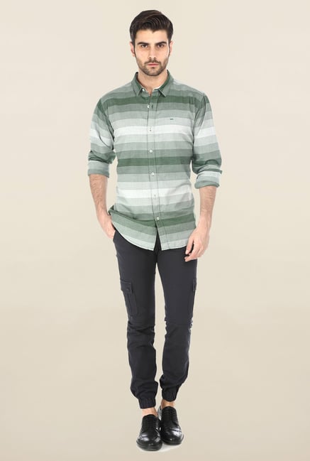 Basics Green Engineering Stripe Shirt Basics Green Engineering Stripe Shirt