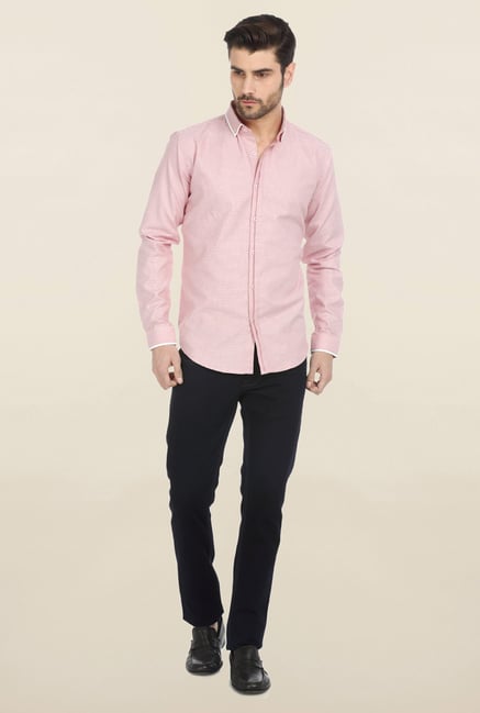 Basics Red Houndstooth Shirt Basics Red Houndstooth Shirt