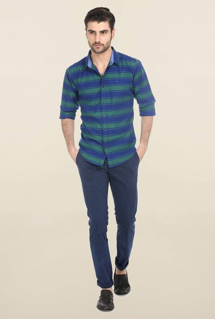Basics Green Stripe Shirt Basics Green Stripe Shirt
