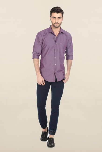 Basics Purple Cotton Shirt Basics Purple Cotton Shirt