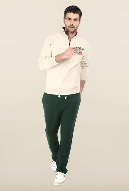 Basics Green Jogger Track Pant Basics Green Jogger Track Pant
