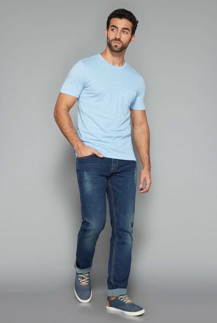 Westsport Mens Blue Crew Neck T Shirt Westsport Mens Blue Crew Neck T Shirt