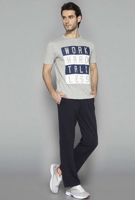 Westsport Active Navy Solid Cotton Trackpant Westsport Active Navy Solid Cotton Trackpant