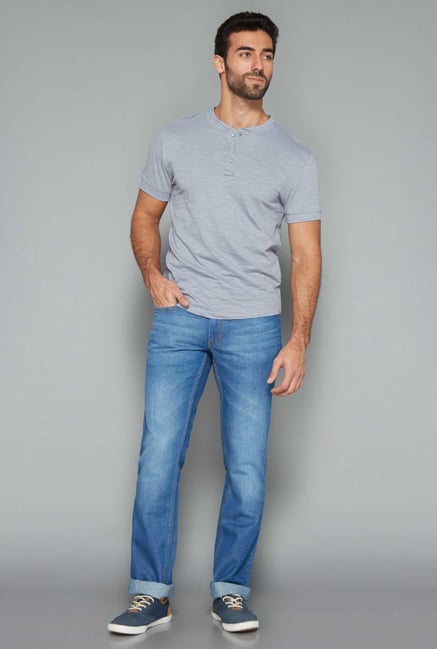Westsport Mens Blue Regular Fit Jeans Westsport Mens Blue Regular Fit Jeans