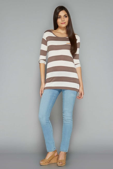 LOV Taupe Valencia T Shirt LOV Taupe Valencia T Shirt
