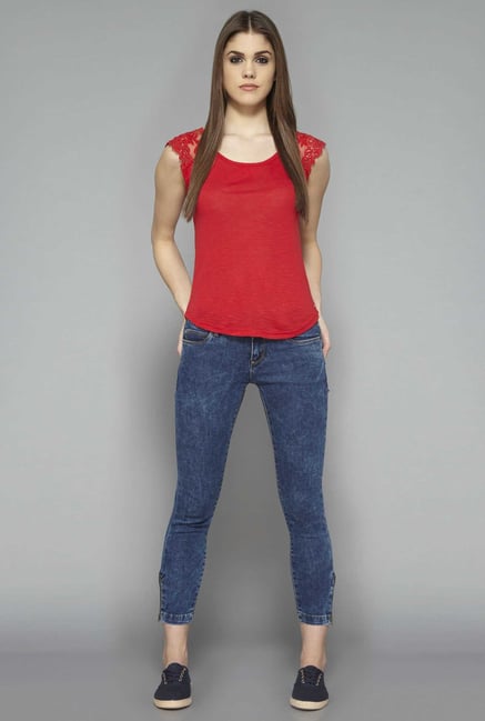 Nuon by Westside Dark Blue Tie Dye Skinny Fit Jeans Nuon by Westside Dark Blue Tie Dye Skinny Fit Jeans