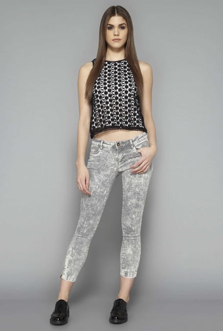 Nuon by Westside Ice Grey Tie Dye Skinny Fit Jeans Nuon by Westside Ice Grey Tie Dye Skinny Fit Jeans