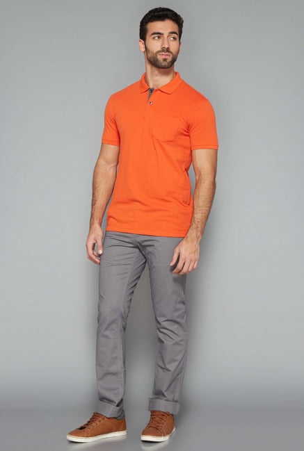 Westsport Mens Orange Polo T Shirt Westsport Mens Orange Polo T Shirt