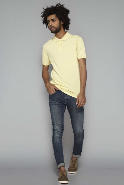 Nuon by Westside Yellow Polo T Shirt Nuon by Westside Yellow Polo T Shirt