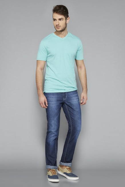 Westsport Green V Neck Cotton T Shirt Westsport Green V Neck Cotton T Shirt