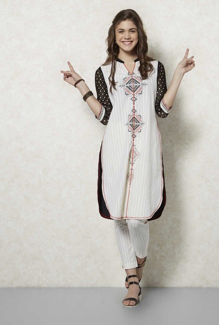 Fusion Beats Birch Ikat Zoya Kurta Fusion Beats Birch Ikat Zoya Kurta