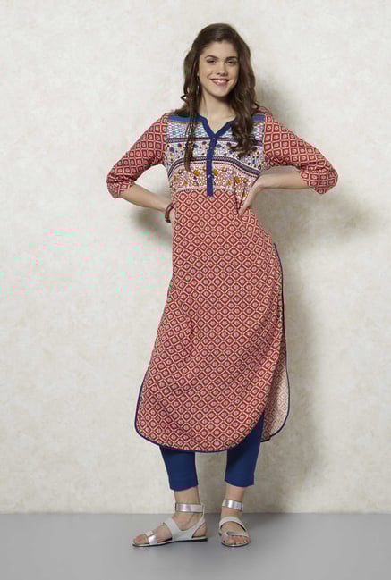 Fusion Beats Red Fiza Kurta Fusion Beats Red Fiza Kurta
