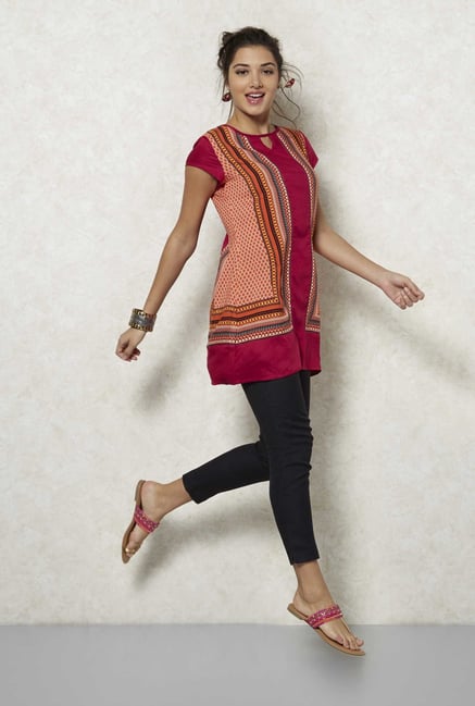Fusion Beats Fuchsia Syra Kurta Fusion Beats Fuchsia Syra Kurta