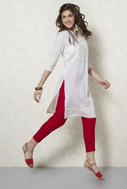 Fusion Beats Birch Cotton Kurta Fusion Beats Birch Cotton Kurta