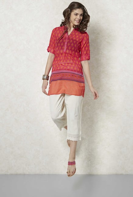 Fusion Beats Fuchsia Siri Kurta Fusion Beats Fuchsia Siri Kurta