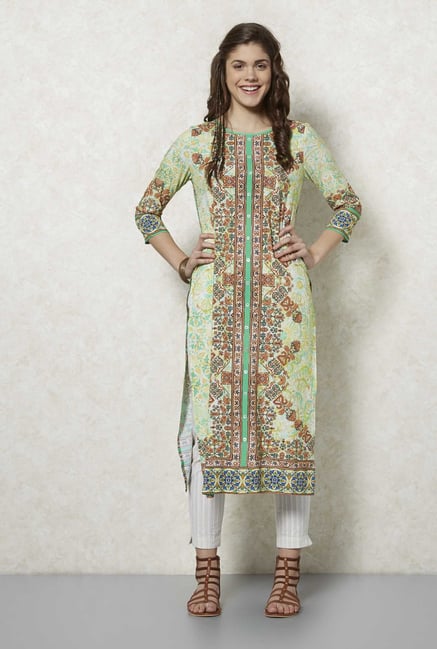 Fusion Beats Green Georgette Kurta Fusion Beats Green Georgette Kurta