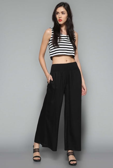 Nuon by Westside Black Regular Fit Palazzo Nuon by Westside Black Regular Fit Palazzo
