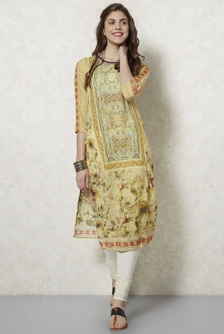 Fusion Beats Beige Printed Digi Kurta Fusion Beats Beige Printed Digi Kurta