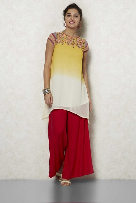 Fusion Beats Yellow Printed Tunic Fusion Beats Yellow Printed Tunic