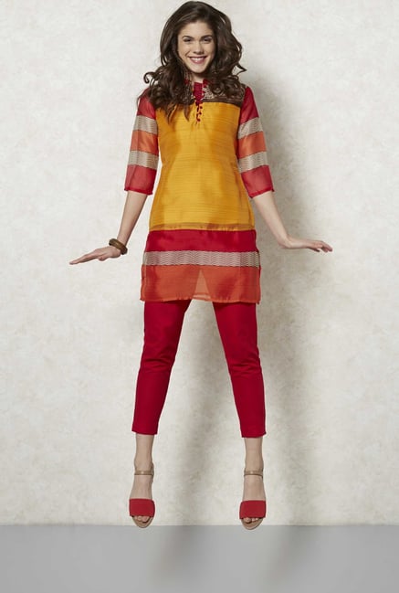 Fusion Beats Multicolor Mehr Kurta Fusion Beats Multicolor Mehr Kurta