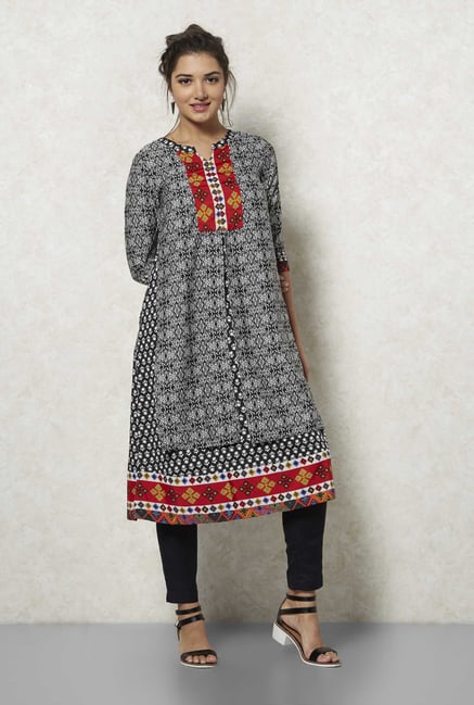 Fusion Beats Black Ziya Kurta Fusion Beats Black Ziya Kurta
