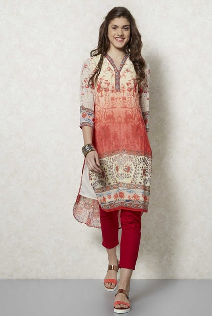 Fusion Beats Multicolor Floral Jeet Kurta Fusion Beats Multicolor Floral Jeet Kurta