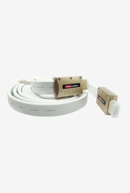 Portronics POR 367 2m HDMI Cable White Portronics POR 367 2m HDMI Cable White
