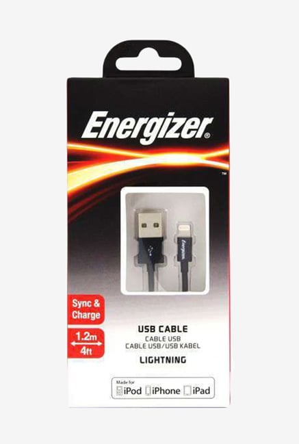 Energizer C11UBLIGBK4 1.2m Lightning Cable Black Energizer C11UBLIGBK4 1.2m Lightning Cable Black