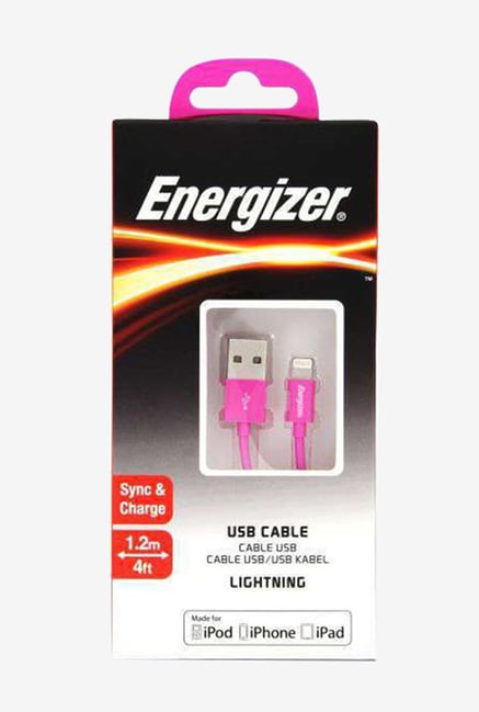Energizer C11UBLIGPK4 1.2m Lightning Cable Pink Energizer C11UBLIGPK4 1.2m Lightning Cable Pink