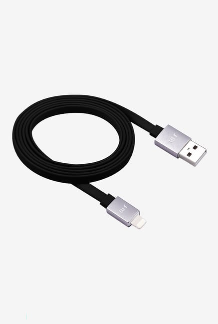 Just Mobile AluCable Flat DC-268GY LTNG Cable Grey & Black Just Mobile AluCable Flat DC-268GY LTNG Cable Grey & Black