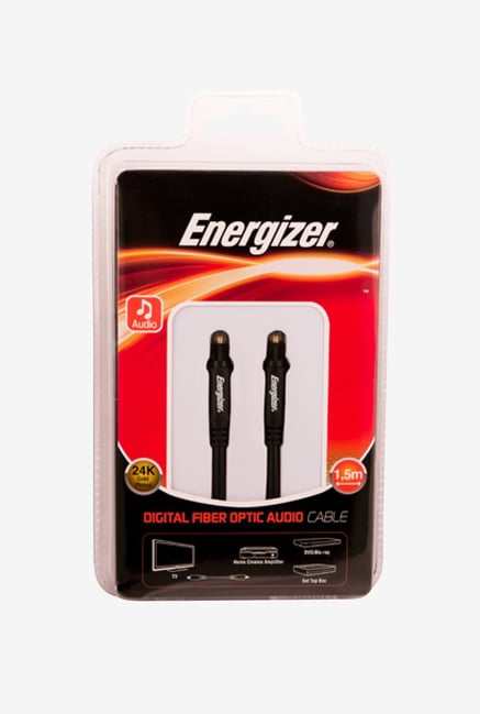 Energizer Classic 1.5m LCAECFIBOPT15 FO Audio Cable Black Energizer Classic 1.5m LCAECFIBOPT15 FO Audio Cable Black
