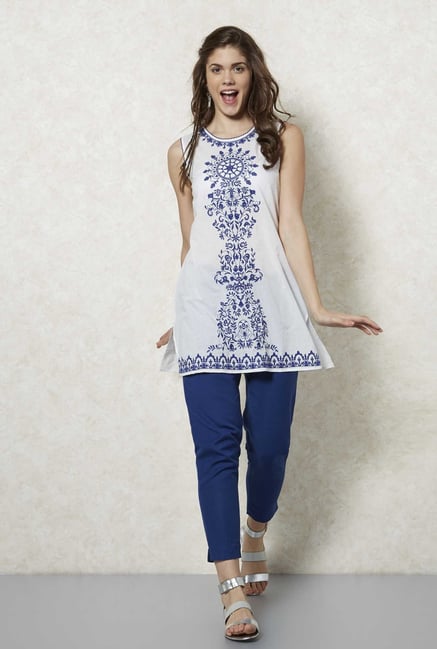 Fusion Beats Indigo Embroidered Tunic Fusion Beats Indigo Embroidered Tunic