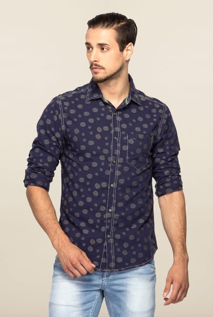 Spykar Blue Ranger Printed Casual Shirt Spykar Blue Ranger Printed Casual Shirt