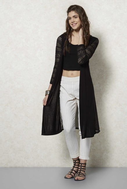 Fusion Beats Black Lace Sleeves Shrug Fusion Beats Black Lace Sleeves Shrug