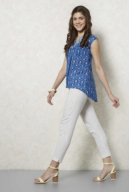 Fusion Beats Indigo Sara High Low Top Fusion Beats Indigo Sara High Low Top