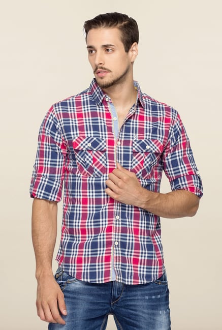 Spykar Multicolor Ranger Cotton Checks Shirt Spykar Multicolor Ranger Cotton Checks Shirt