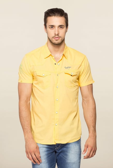 Spykar Yellow Ranger Cotton Slim Fit Shirt Spykar Yellow Ranger Cotton Slim Fit Shirt