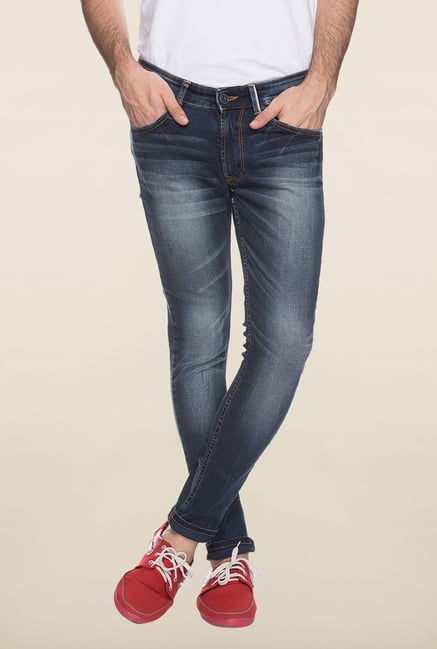 Spykar Blue Slim Fit Mid Rise Jeans Spykar Blue Slim Fit Mid Rise Jeans