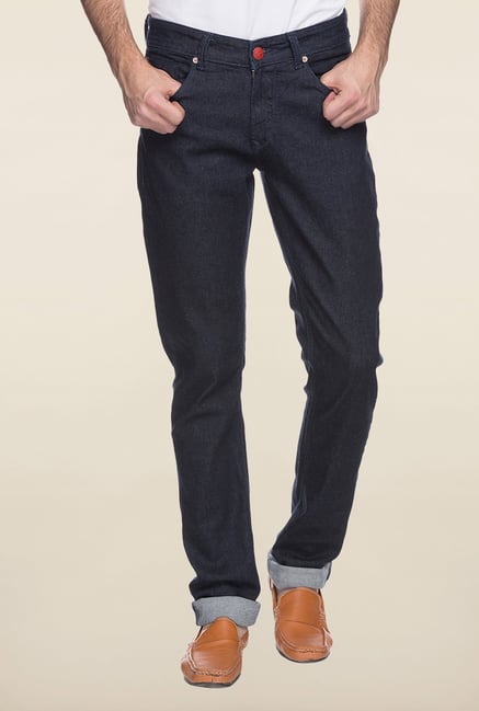 Spykar Dark Blue Straight Fit Jeans Spykar Dark Blue Straight Fit Jeans