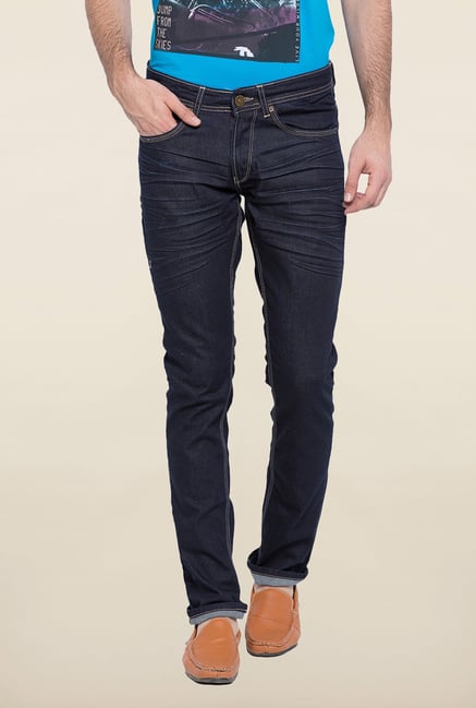 Spykar Blue Raw Denim Jeans Spykar Blue Raw Denim Jeans