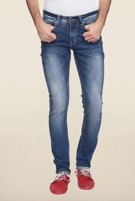 Spykar Blue Denim Slim Fit Jeans Spykar Blue Denim Slim Fit Jeans