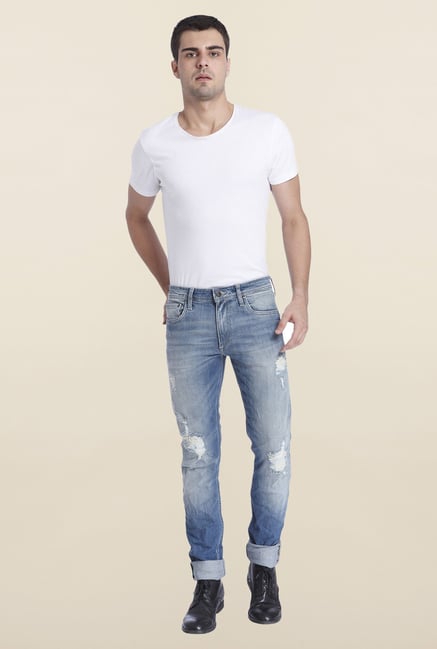 Jack & Jones Blue Glenn Ripped Jeans Jack & Jones Blue Glenn Ripped Jeans