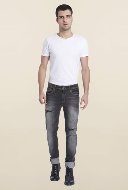 Jack & Jones Dark Grey Liam Slim Fit Jeans Jack & Jones Dark Grey Liam Slim Fit Jeans