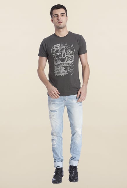 Jack & Jones Raven Cotton Printed T Shirt Jack & Jones Raven Cotton Printed T Shirt