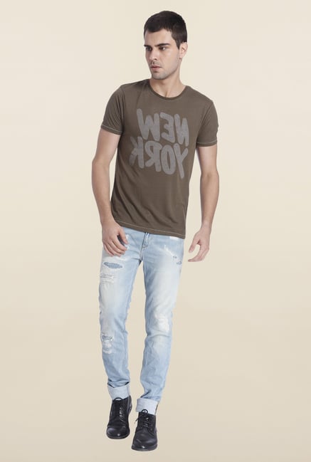 Jack & Jones Raven Textured Crew Neck T Shirt Jack & Jones Raven Textured Crew Neck T Shirt