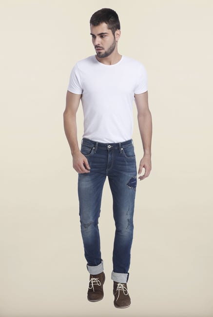Jack & Jones Blue Ripped Ben Jeans Jack & Jones Blue Ripped Ben Jeans