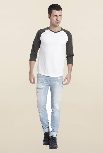 Jack & Jones White Casual Slim Fit T Shirt Jack & Jones White Casual Slim Fit T Shirt