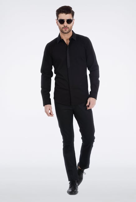 Basics Black Slim Fit Shirt Basics Black Slim Fit Shirt