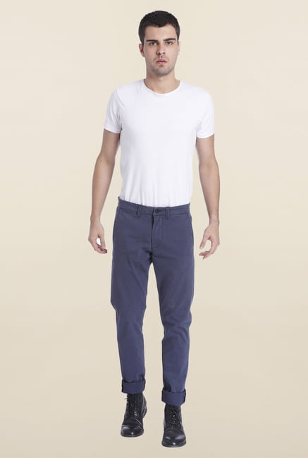Jack & Jones Indigo Slim Fit Chinos Jack & Jones Indigo Slim Fit Chinos