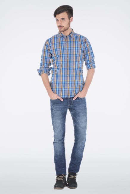 Basics Grey Checkered Shirt Basics Grey Checkered Shirt